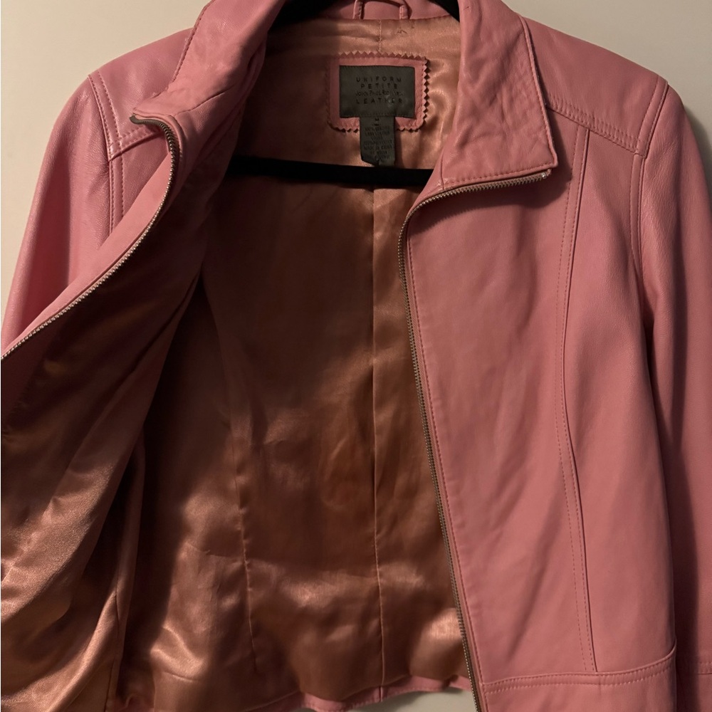 Pink Leather Jacket - Picture 4 of 4